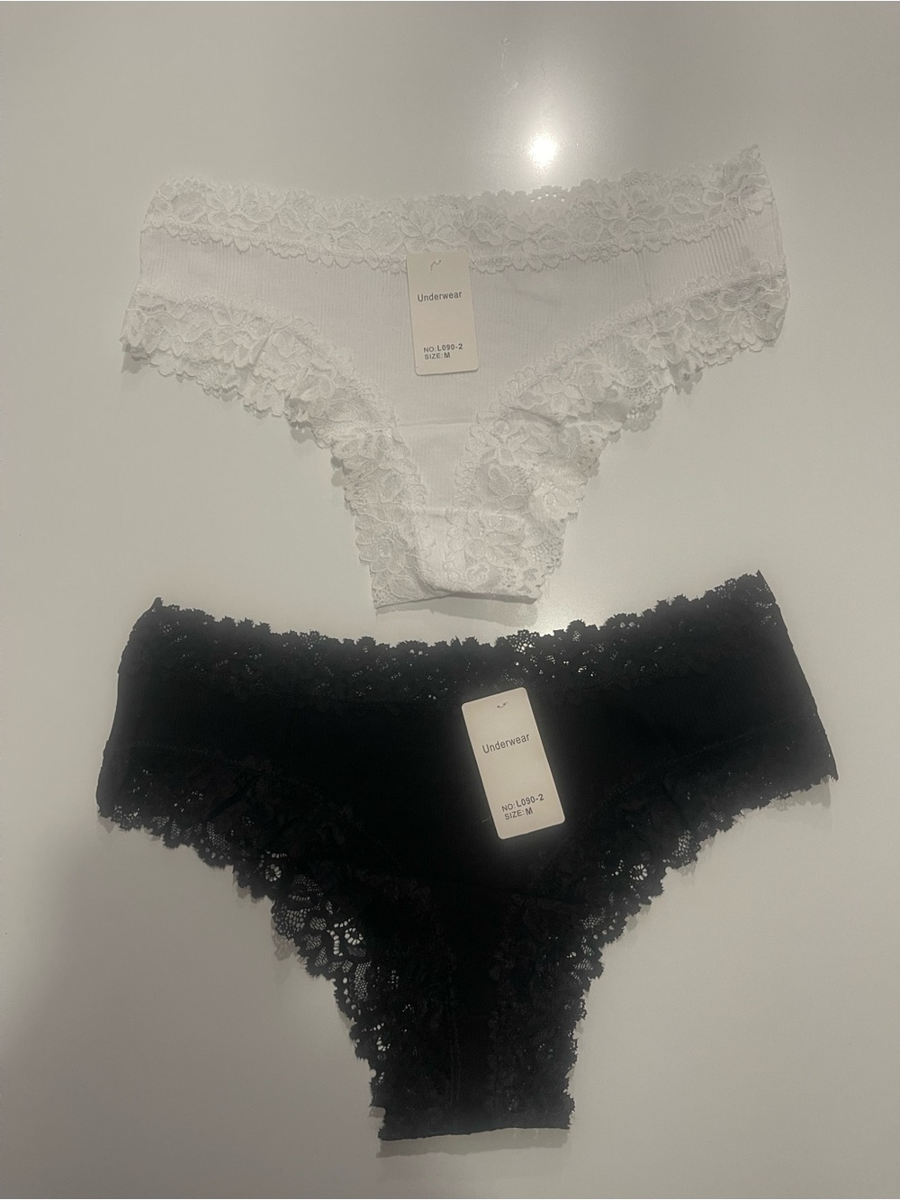 Lace Trim Cotton-Blend Hipster Panties
